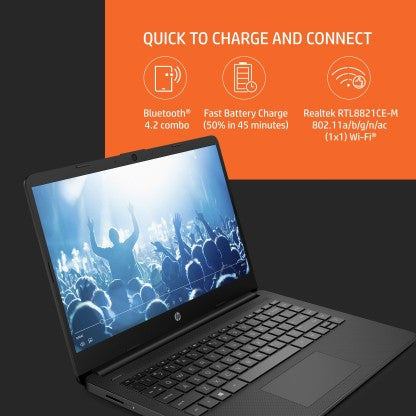 HP ATHLON DUAL CORE 3050U - (8 GB/256 GB SSD/WINDOWS 11 HOME) 14S-FQ0568AU THIN AND LIGHT LAPTOP  (14 INCH, JET BLACK, 1.41 KG, WITH MS OFFICE)[Like New]
