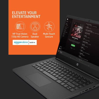 HP ATHLON DUAL CORE 3050U - (8 GB/256 GB SSD/WINDOWS 11 HOME) 14S-FQ0568AU THIN AND LIGHT LAPTOP  (14 INCH, JET BLACK, 1.41 KG, WITH MS OFFICE)[Like New]