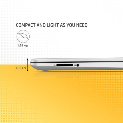 HP 15S INTEL CORE I5 12TH GEN - (8 GB/512 GB SSD/WINDOWS 11 HOME) 15S-FQ5111TU THIN AND LIGHT LAPTOP  (15.6 INCH, NATURAL SILVER, 1.69 KG, WITH MS OFFICE)[Like New]