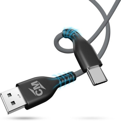 CALLMATE USB TYPE C CABLE 1.5 M 15W CHARGING &AMP; DATA CABLE FOR ALL TYPE C DEVICES  (COMPATIBLE WITH MOBILE, BLACK, ONE CABLE)