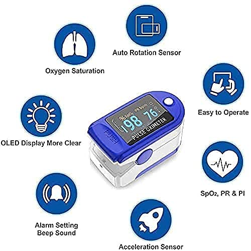 Pulse Oximeter Fingertip, Blood Oxygen Saturation Monitor Fingertip, O2 Monitor Fingertip