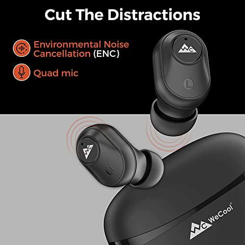 WECOOL MOONWALK M1 BLUETOOTH TRULY WIRELESS IN EAR EARBUDS WITH MIC (BLACK)