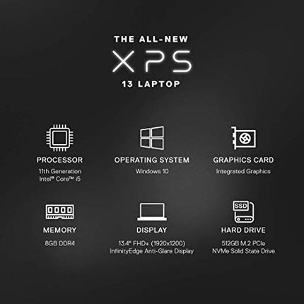 DELL NEW XPS 9310 INTEL EVO I5-1135G7 13.4 INCHES LAPTOP (FHD AG 500 NITS DISPLAY, 8GB LPDDR4, 512GB SSD, INTEGRATED GRAPHICS, WINDOWS 10, MS OFFICE 19, SILVER, D560032WIN9S, 1.2KG)