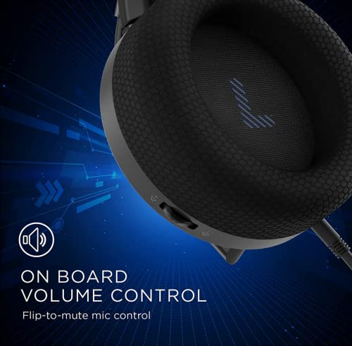 LENOVO LEGION H200 WIRED ON EAR HEADPHONES WITH MIC BLACK