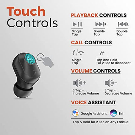 WECOOL MOONWALK M1 BLUETOOTH TRULY WIRELESS IN EAR EARBUDS WITH MIC (BLACK)