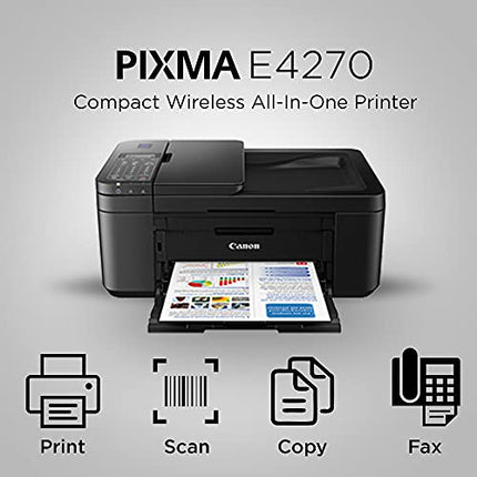 CANON E4270 ALL-IN-ONE INK EFFICIENT WIFI PRINTER WITH FAX/ADF/DUPLEX PRINTING (BLACK)