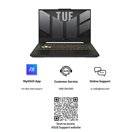ASUS TUF GAMING F15 (2022), 15.6&#34;(39.62 CMS) FHD 144HZ, INTEL CORE I7-12700H 12TH GEN, RTX3050 TI 4GB GRAPHICS, GAMING LAPTOP (16GB/512GB SSD/90WHRS BATTERY/WINDOWS 11/GRAY/2.2 KG), FX507ZE-HN038W
