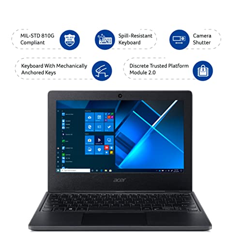 ACER TRAVELMATE BUSINESS LAPTOP INTEL PENTIUM N5030 QUAD-CORE PROCESSOR (4GB DDR4/ 128GB SSD/UHD GRAPHICS/WINDOWS 11 HOME/SPILL RESISTANT KEYBOARD) TMB311-31 WITH 29.4 CM (11.6 INCHES) HD DISPLAY