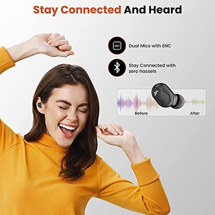 WECOOL MOONWALK M1 BLUETOOTH TRULY WIRELESS IN EAR EARBUDS WITH MIC (BLACK)