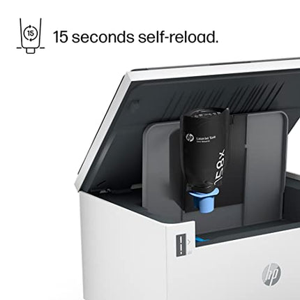 HP LASERJET TANK 1005W PRINTER FOR HOME &AMP; SMBS: 3-IN-1 PRINT+COPY+SCAN, MESS-FREE 15 SEC TONER REFILL, LOWEST COST/PAGE-B&AMP;W PRINTS, DUAL BAND WI-FI, SMART GUIDED BUTTONS, MOBILE PRINTING.
