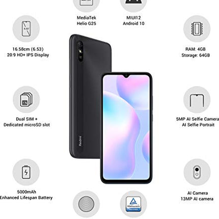 (RENEWED) REDMI 9I SPORT (CARBON BLACK, 64 GB) (4 GB RAM)