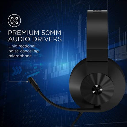 LENOVO LEGION H200 WIRED ON EAR HEADPHONES WITH MIC BLACK