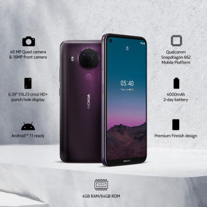 Nokia 5.4 (Dusk, 64 GB)  (4 GB RAM)