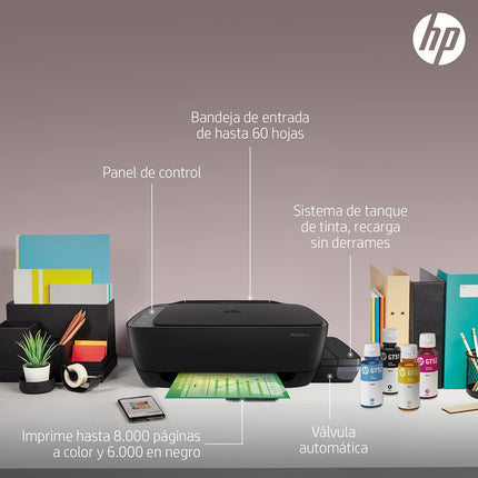 HP INK TANK 315 COLOR PRINTER, SCANNER, &AMP; COPIER WITH HIGH CAPACITY TANK FOR HOME, B&AMP;W PRINTS COMPACT