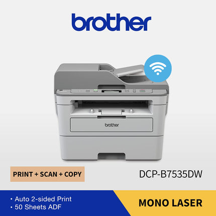 BROTHER DCP-B7535DW MULTI-FUNCTION MONOCHROME LASER PRINTER WITH AUTO DUPLEX PRINTING &AMP; WI-FI (TONER BOX TECHNOLOGY)[Like New]