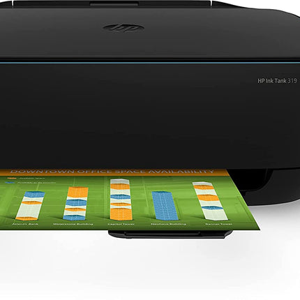 HP INK TANK 319 COLOUR PRINTER WITH 1 ADDITIONAL BLACK INK BOTTLE IN THE BOX, PRINT, SCAN &AMP; COPY FOR HOME/OFFICE, HIGH CAPACITY TANK (15,000 BLACK AND 8000 COLOUR), BORDERLESS PRINTING