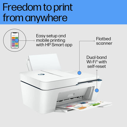 HP DESKJET 4123 AIO PRINTER, AUTOMATIC DOCUMENT FEEDER, COPY, SCAN, USB, SIMPLE SETUP WITH HP SMART APP, IDEAL FOR HOME.[Like New]