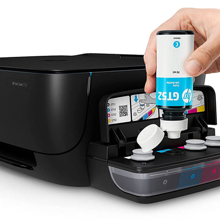 HP INK TANK 319 COLOUR PRINTER WITH 1 ADDITIONAL BLACK INK BOTTLE IN THE BOX, PRINT, SCAN &AMP; COPY FOR HOME/OFFICE, HIGH CAPACITY TANK (15,000 BLACK AND 8000 COLOUR), BORDERLESS PRINTING