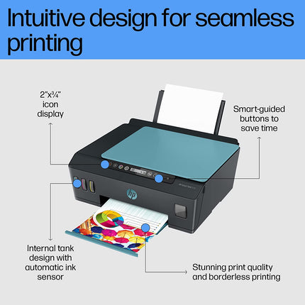 HP INK TANK 516 COLOR PRINTER, SCANNER, &AMP; COPIER WITH HIGH CAPACITY TANK FOR HOME, B&AMP;W PRINTS AT 10 PAISE/PAGE*, COLOR PRINTS AT 20 PAISE/PAGE*, COMPACT, EASY PRINTING