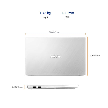 ASUS VIVOBOOK 15 INTEL CORE I5-1035G1 10TH GEN 15.6-INCH FHD THIN AND LIGHT LAPTOP (8GB RAM/1TB HDD + 256GB SSD/WINDOWS 10/MS OFFICE 2019/2GB NVIDIA MX330 GRAPHICS/SILVER/1.75 KG), X512JP-EJ231TS