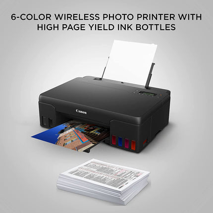 CANON PIXMA G570 SINGLE FUNCTION (PRINT ONLY) 6-COLOUR INKTANK WI-FI PHOTO PRINTER, BLACK, STANDARD[Like New]