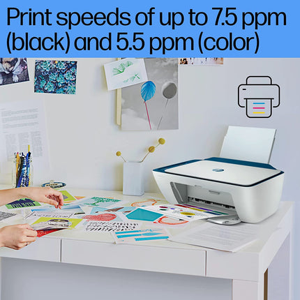 HP DESKJET 2723 AIO PRINTER, COPY, SCAN, WIFI, BLUETOOTH, USB, SIMPLE SETUP SMART APP, IDEAL FOR HOME.[Like New]
