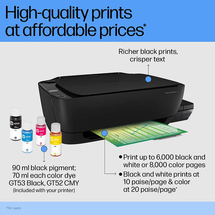 HP INK TANK 415 WI-FI COLOR PRINTER, SCANNER &AMP; COPIER WITH HIGH CAPACITY TANK FOR HOME/OFFICE, B&AMP;W PRINTS@ 10 PAISE/PAGE*, COLOR PRINTS@ 20 PAISE/PAGE*, COMPACT, EASY MOBILE PRINTING