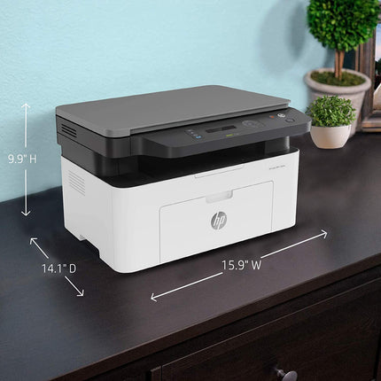 HP LASERJET 136NW WIFI PRINTER, PRINT COPY SCAN, COMPACT DESIGN, RELIABLE AND FAST PRINTING, NETWORK SUPPORT[Like New]