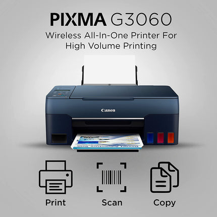 CANON PIXMA G3060 ALL-IN-ONE HIGH SPEED WI-FI INK TANK COLOUR PRINTER (BLACK)[Like New]
