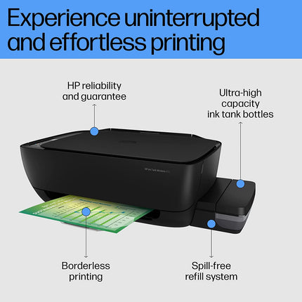 HP INK TANK 415 WI-FI COLOR PRINTER, SCANNER &AMP; COPIER WITH HIGH CAPACITY TANK FOR HOME/OFFICE, B&AMP;W PRINTS@ 10 PAISE/PAGE*, COLOR PRINTS@ 20 PAISE/PAGE*, COMPACT, EASY MOBILE PRINTING