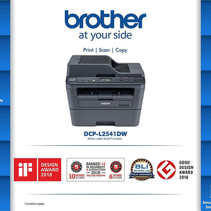 BROTHER DCP-L2541DW MULTI-FUNCTION MONOCHROME LASER PRINTER WITH WI-FI, NETWORK &AMP; AUTO DUPLEX PRINTING[Like New]
