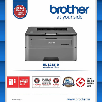 BROTHER HL-L2321D SINGLE-FUNCTION MONOCHROME LASER PRINTER WITH AUTO DUPLEX PRINTING[Like New]