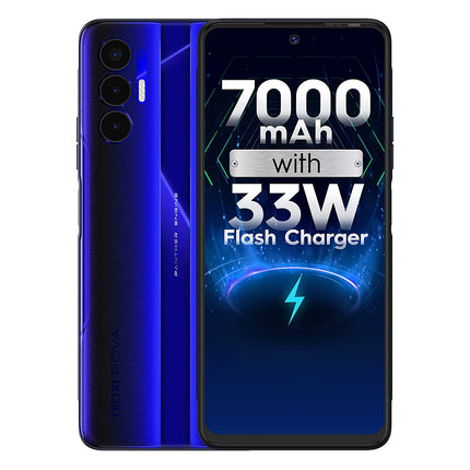 TECNO POVA 3 (ELECTRIC BLUE, 4GB RAM,64GB STORAGE) 7000MAH BATTERY 33W FAST CHARGER
