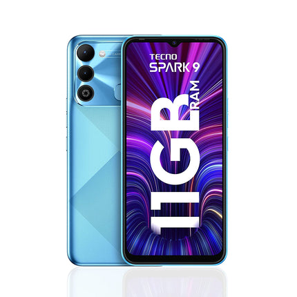 TECNO SPARK 9 (SKY MIRROR, 6GB RAM,128GB STORAGE) 11GB EXPANDABLE RAM HELIO G37 GAMING PROCESSOR