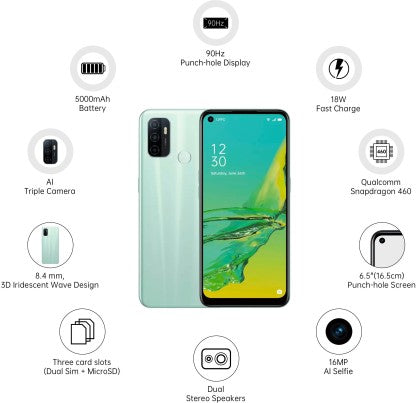OPPO A53 (Mint Cream, 64 GB)  (4 GB RAM)