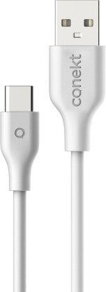 CONEKT USB TYPE C CABLE 4 A 1.2 M ACE GO 4AMP TYPE-C WHITE  (COMPATIBLE WITH MOBILE PHONE, TABLET, POWER BANKS AND ANY DEVICE WITH TYPE C PORT, WHITE)