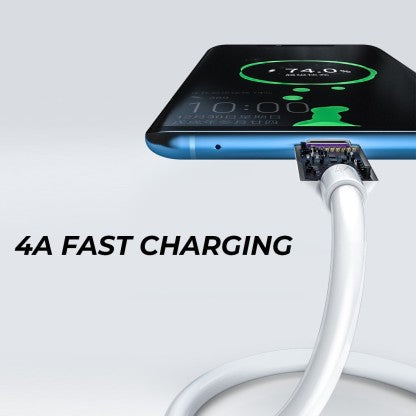 CONEKT USB TYPE C CABLE 4 A 1.2 M ACE GO 4AMP TYPE-C WHITE  (COMPATIBLE WITH MOBILE PHONE, TABLET, POWER BANKS AND ANY DEVICE WITH TYPE C PORT, WHITE)