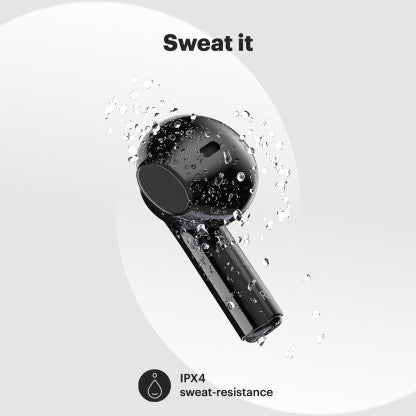 NOISE AIR BUDS MINI WITH 15 HOURS PLAYTIME, TRU BASS TECHNOLOGY, AND HYPERSYNC BLUETOOTH HEADSET  (JET BLACK, TRUE WIRELESS)