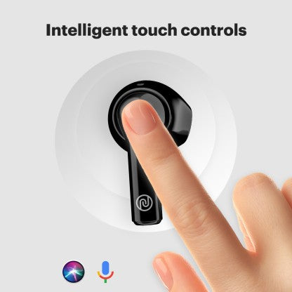 NOISE AIR BUDS MINI WITH 15 HOURS PLAYTIME, TRU BASS TECHNOLOGY, AND HYPERSYNC BLUETOOTH HEADSET  (JET BLACK, TRUE WIRELESS)