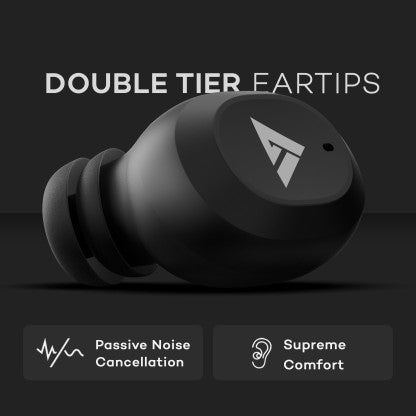 BOULT AUDIO AIRBASS COMBUDS BLUETOOTH HEADSET  (BLACK, TRUE WIRELESS)