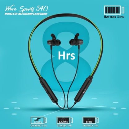 ANT AUDIO WAVE SPORTS 540 BLUETOOTH HEADSET  (NEON GREEN, IN THE EAR)