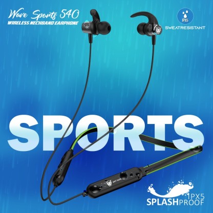 ANT AUDIO WAVE SPORTS 540 BLUETOOTH HEADSET  (NEON GREEN, IN THE EAR)