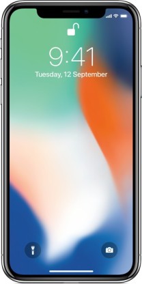 APPLE iPhone X (Silver, 64 GB)