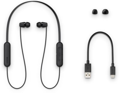 SONY WI-C200 BLUETOOTH HEADSET  (BLACK, IN THE EAR)