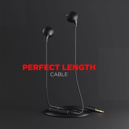 BOAT BASSHEADS 104 WIRED HEADSET  (BLACK, IN THE EAR)