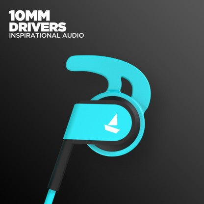 BOAT BASSHEADS 242 WIRED HEADSET  (BLUE, IN THE EAR)