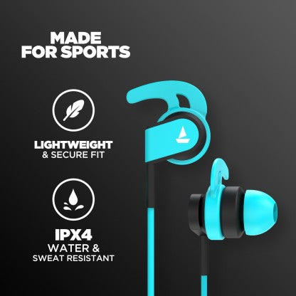 BOAT BASSHEADS 242 WIRED HEADSET  (BLUE, IN THE EAR)