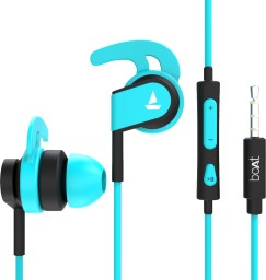 BOAT BASSHEADS 242 WIRED HEADSET  (BLUE, IN THE EAR)