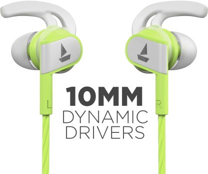 BOAT BASSHEADS 242 WIRED HEADSET  (SPIRIT LIME, IN THE EAR)