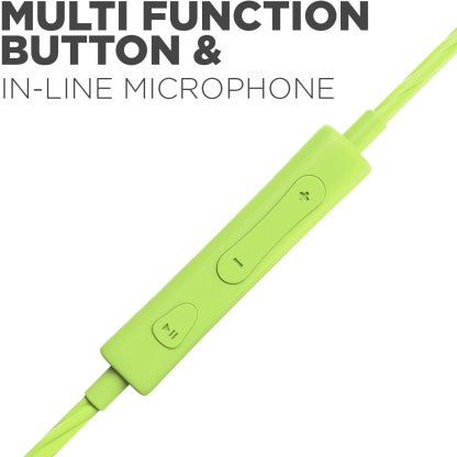 BOAT BASSHEADS 242 WIRED HEADSET  (SPIRIT LIME, IN THE EAR)